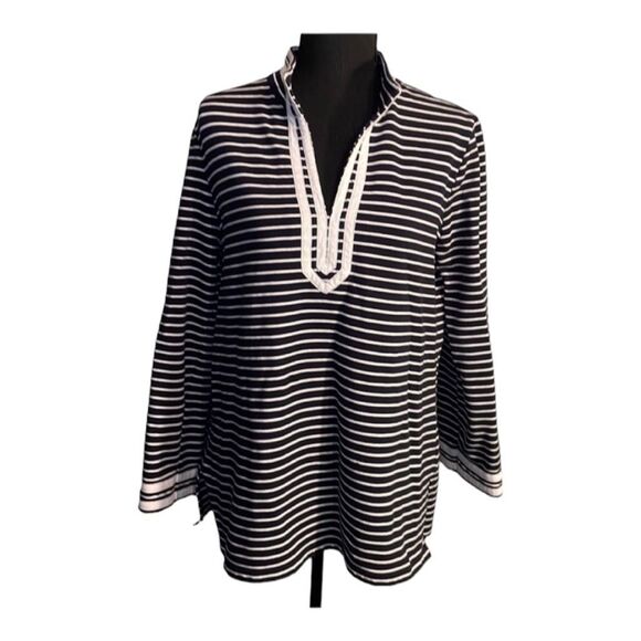 Talbots Nautical Striped Tunic Top| Coastal Chic Must-Have - Picture 10 of 10